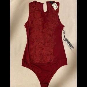 Burgundy bodysuit